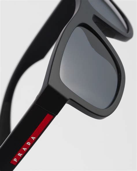 Silver Chromed Lenses Prada Linea Rossa Active Sunglasses